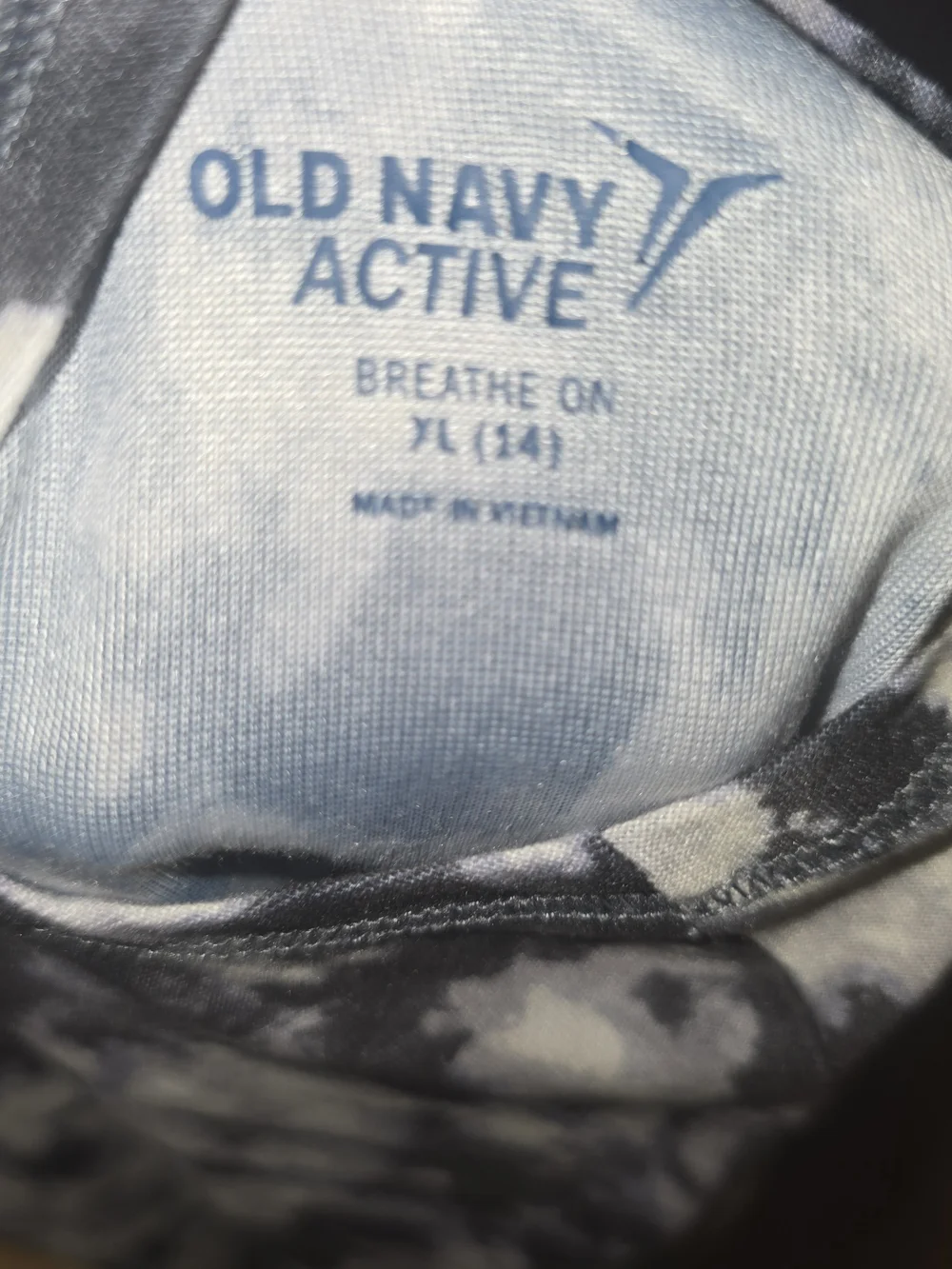 Old Navy Active Girls Tie-Dye Tank Top XL (14) Keyhole Back EUC Sporty Workout